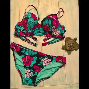 NWOT‼️Xhilaration☀️Tropical Bikini, Size XL🏝